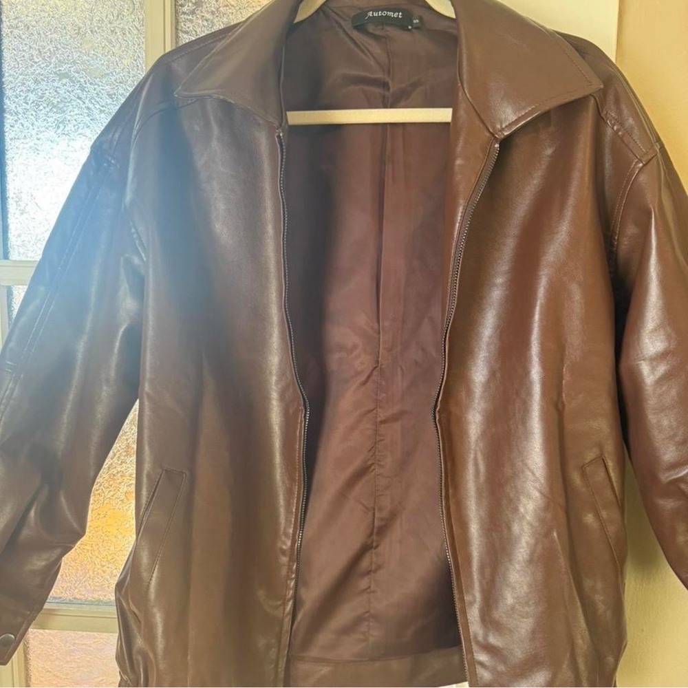 Brown Leather Jacket - image 3
